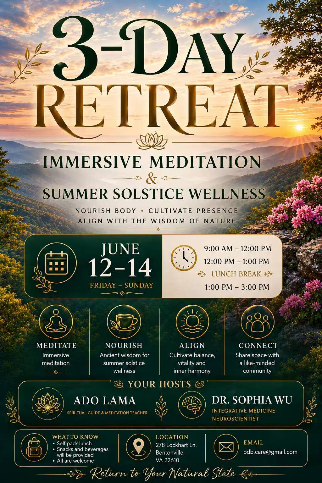 3-Day Retreat Flyer
